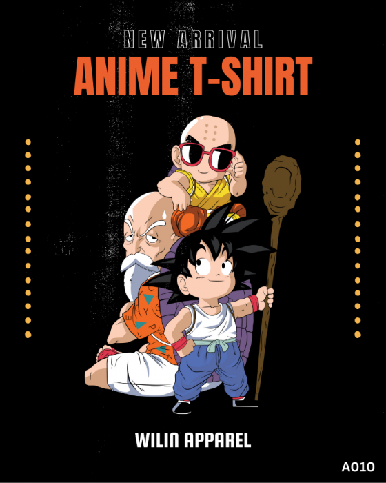 Kaos Cotton Pria Wanita Anime Dragon Ball A010